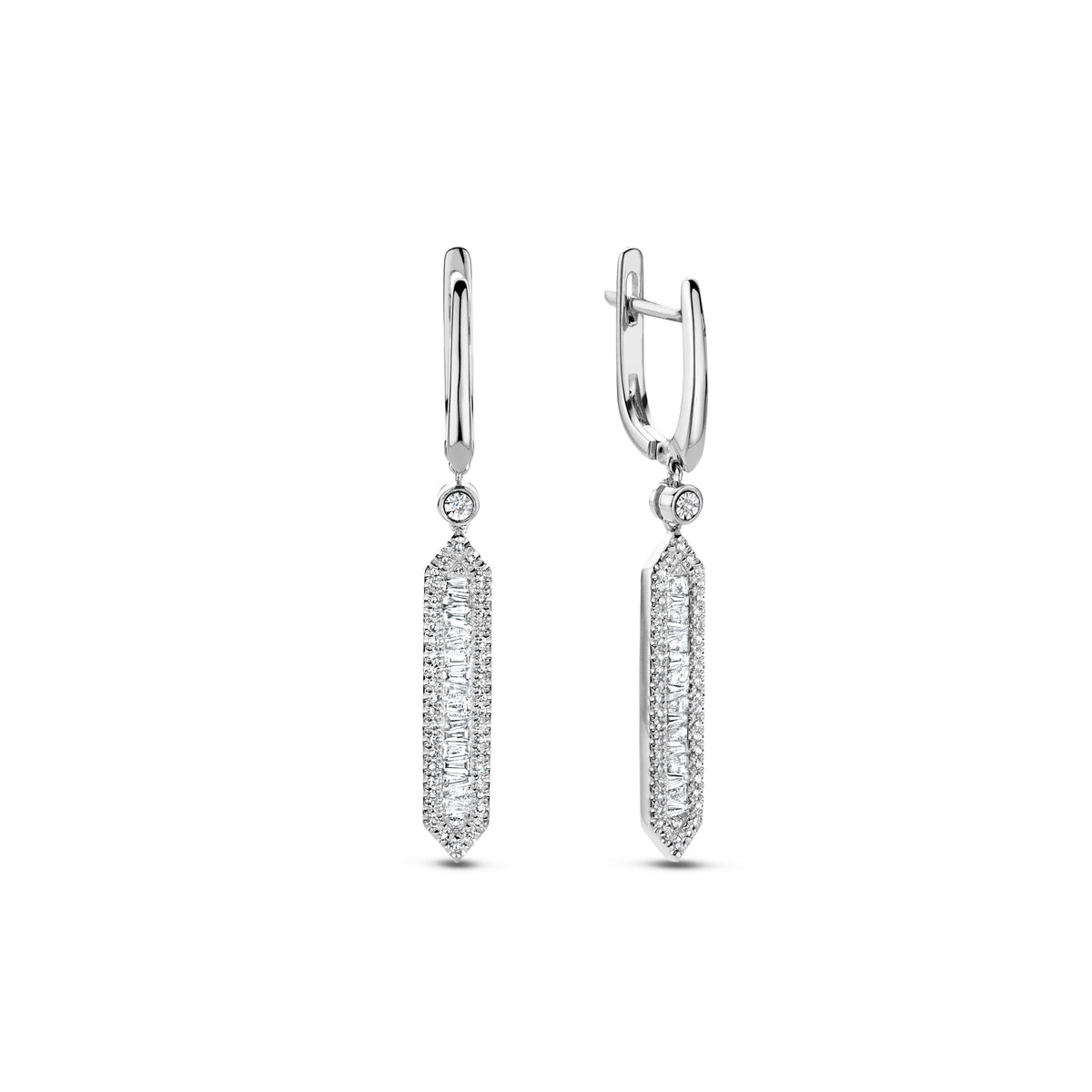 Cercei din aur alb cu diamante E479-ER120075ADI-81-W