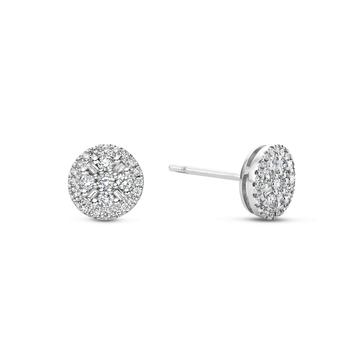 Cercei din aur alb cu diamant E479-SA2540E-200-W