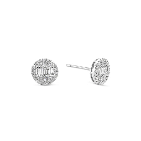 Cercei din aur alb cu diamant 42384757