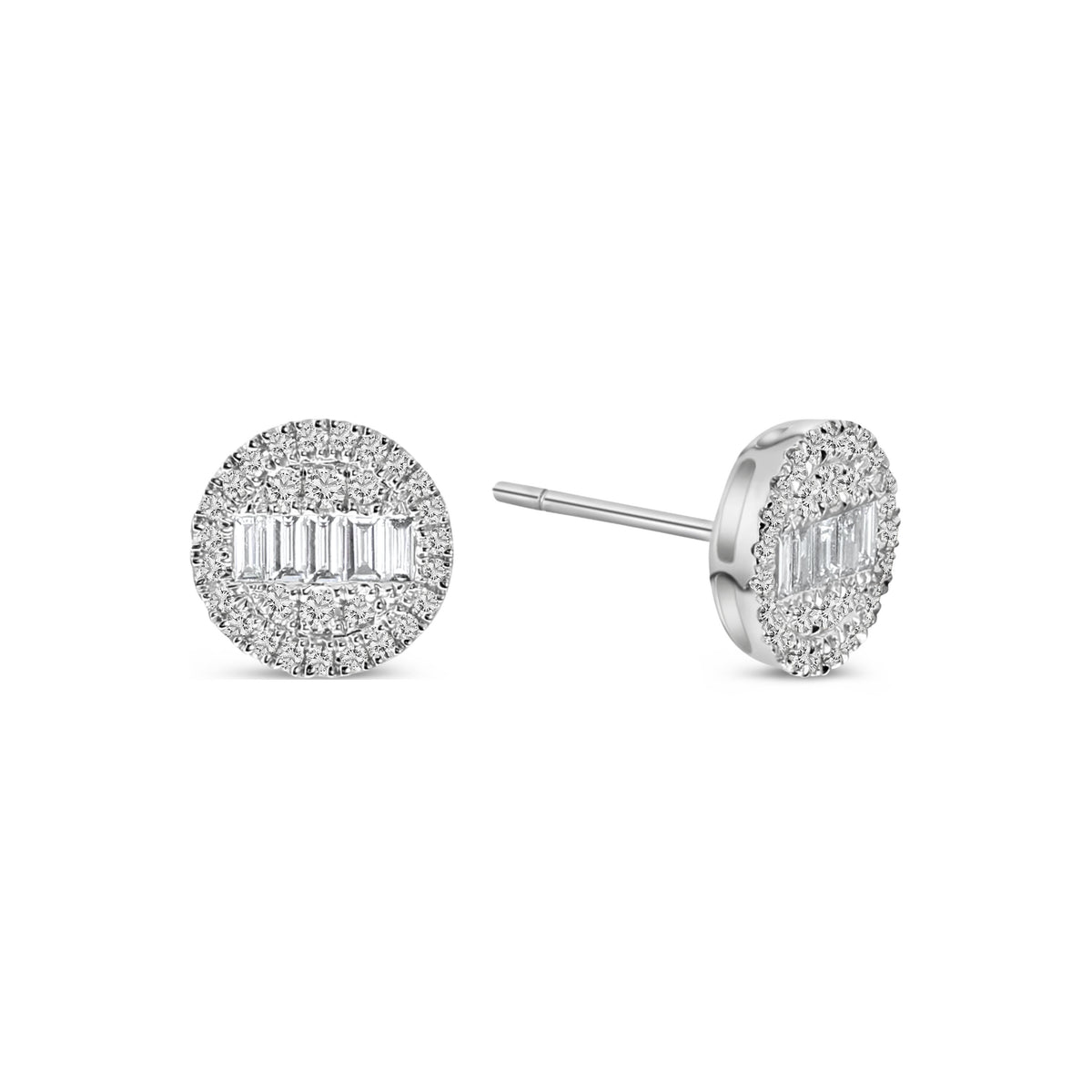 Cercei din aur alb cu diamant E479-SA2541E-250-W