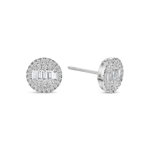 Cercei din aur alb cu diamant E479-SA2541E-250-W
