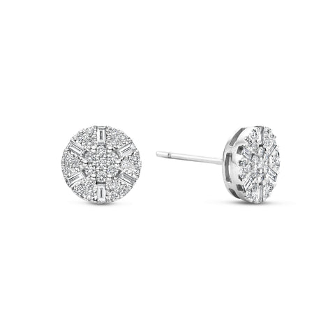 Cercei din aur alb cu diamant SA2542E-300-W