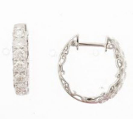 Cercei din aur galben cu diamante cultivate în laborator E480-EDF11163005-LG-Y