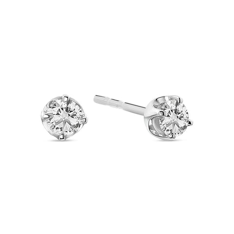 Cercei solitar din aur alb cu diamant E480-SOL-W041-020-G2-W