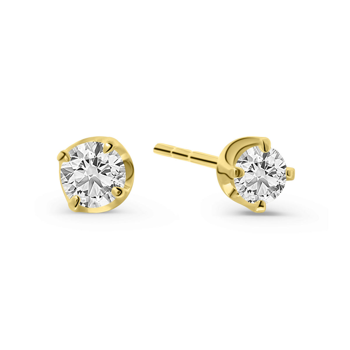 Cercei din aur galben cu diamant E480-SOL-Y041-015-G2-Y