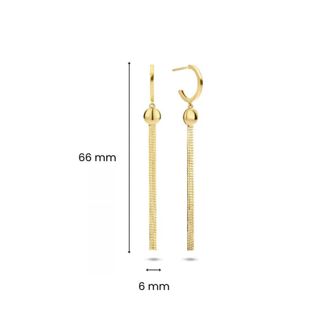 Cercei din aur galben E1134