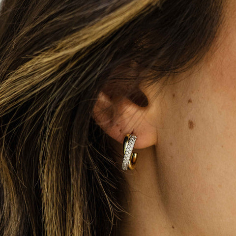 Cercei din argint cu zirconiu E1060