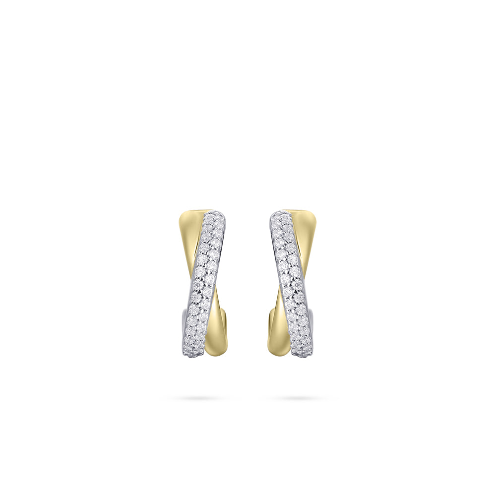 cercei placati cu aur cu zirconiu E1060Y