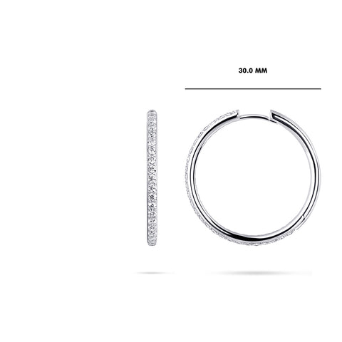 Cercei din argint cu zirconiu 30 mm KCK230