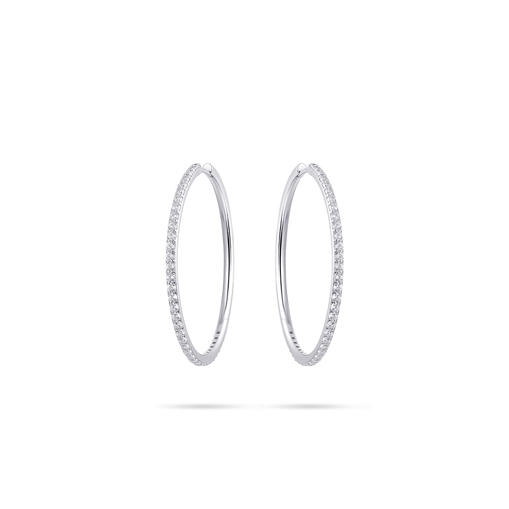 Cercei din argint cu zirconiu 40 mm KCK240