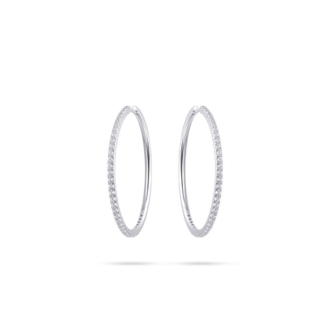 Cercei din argint cu zirconiu 40 mm KCK240