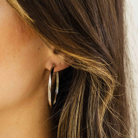 Cercei din argint 40 mm KCL340