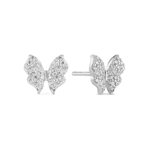 Cercei Farfalla din argint sterling cu zirconiu - SJ-E2700-CZ