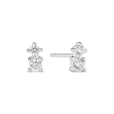 Cercei tip stift din argint sterling Lucente Due cu zirconiu - SJ-E2702-CZ