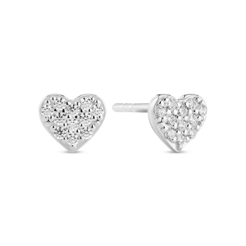 Cercei Cuore din argint sterling cu zirconiu - SJ-E2705-CZ