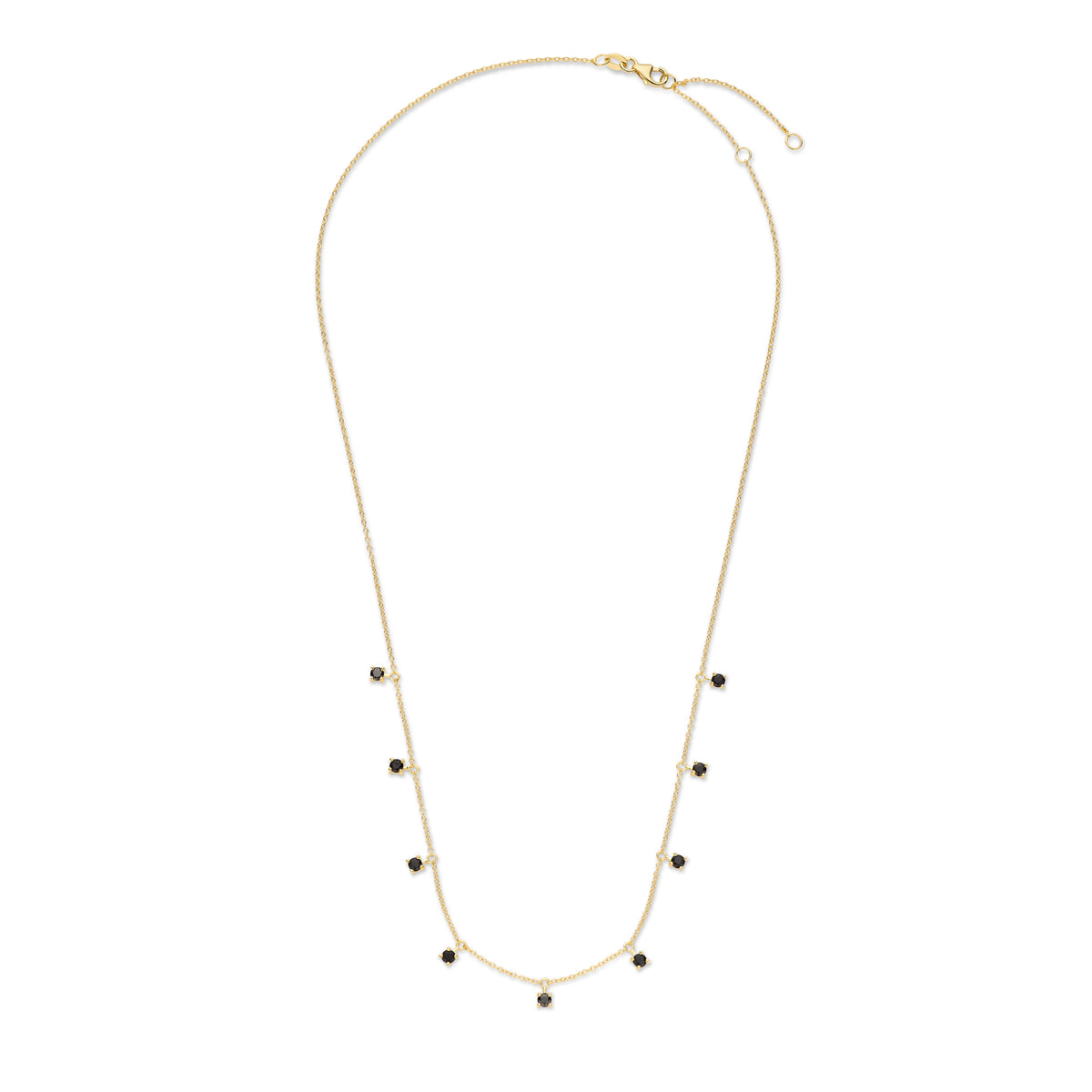 Colier din aur galben cu zirconiu negru