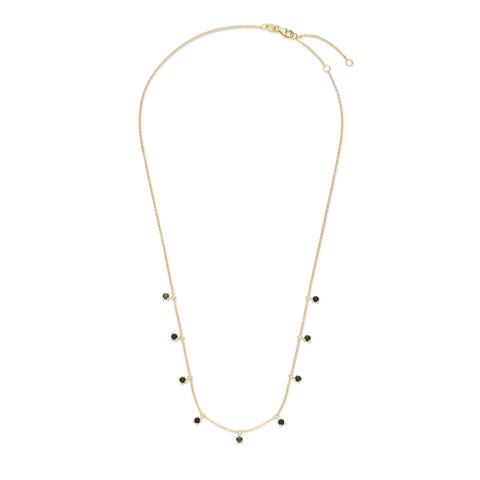 Colier din aur galben cu zirconiu negru