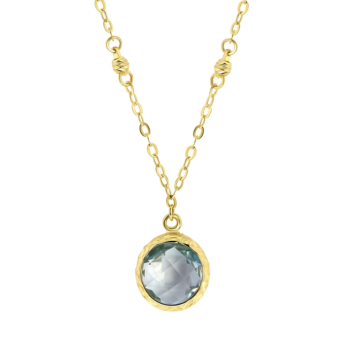 Colier din aur galben cu topaz 0004DCSB-BT-Y