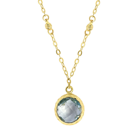 Colier din aur galben cu topaz 0004DCSB-BT-Y