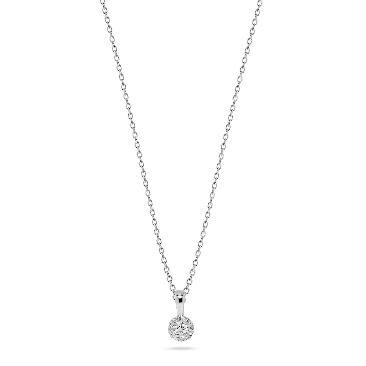 Colier din aur alb cu diamant N138-PD25635-W