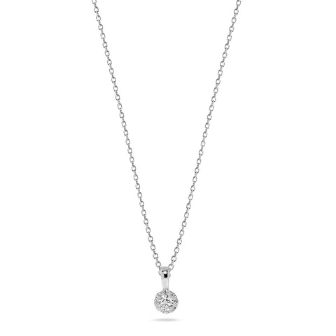 Colier din aur alb cu diamant N138-PD25635-W
