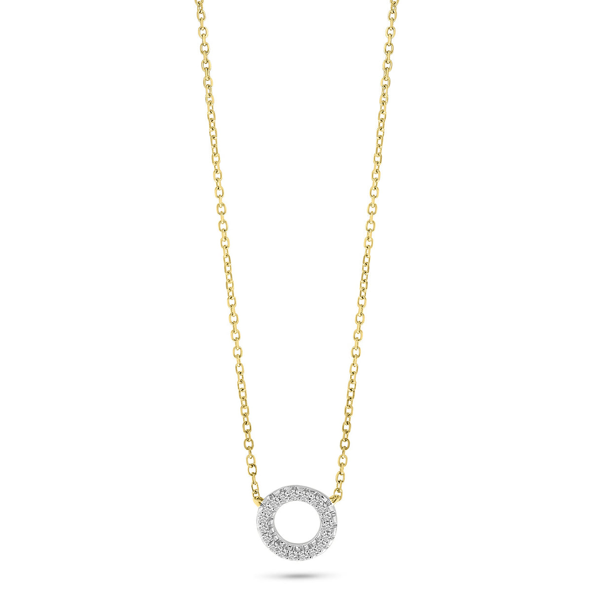 Colier rotund din aur galben cu diamante N138-PD26279-Y