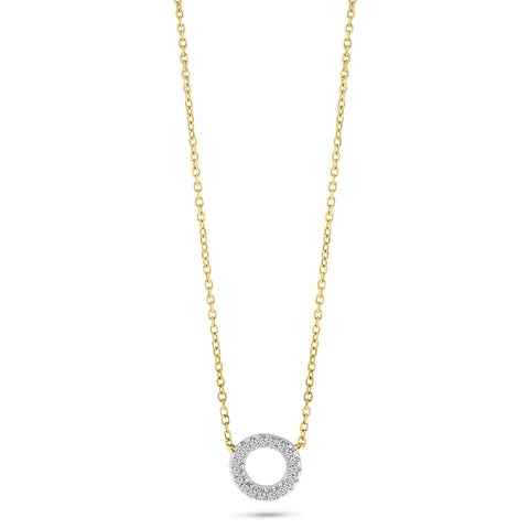 Colier rotund din aur galben cu diamante N138-PD26279-Y