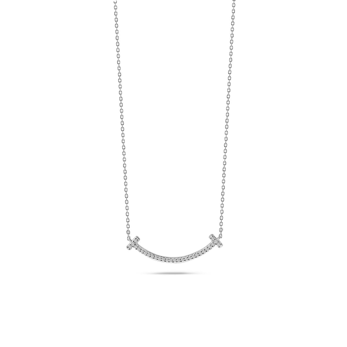 Colier din aur alb cu diamant N138-PD26295-W