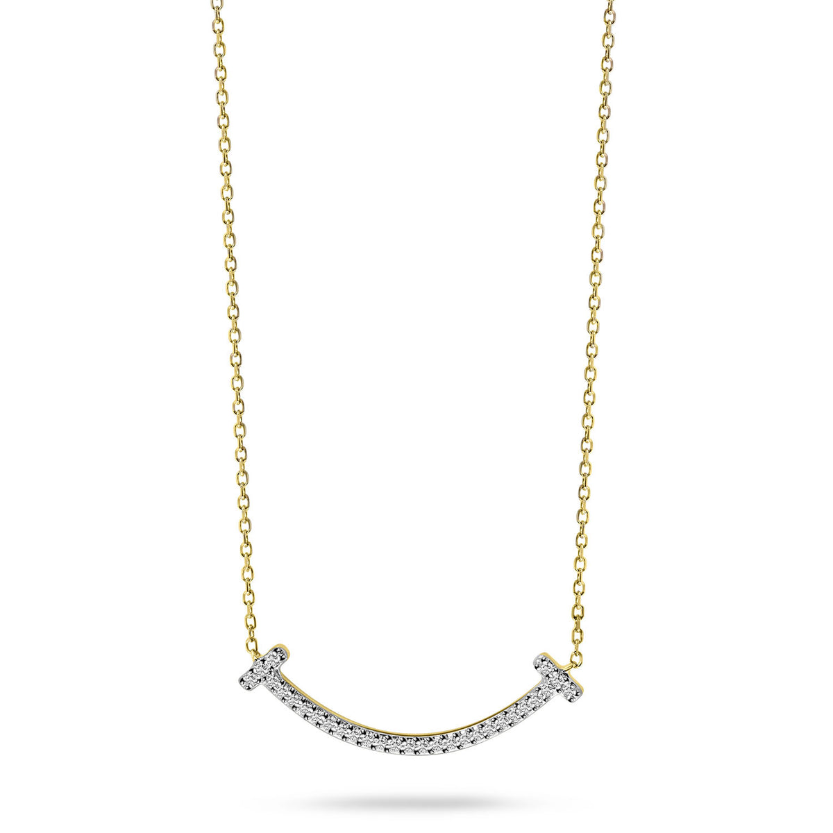 Colier fantezie din aur galben cu diamante N138-PD26295-Y