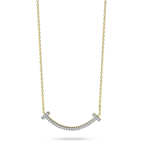 Colier fantezie din aur galben cu diamante N138-PD26295-Y