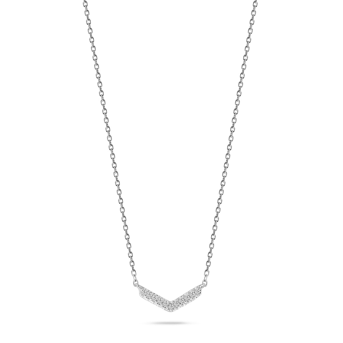 Colier din aur alb cu diamant N138-PD26300-W