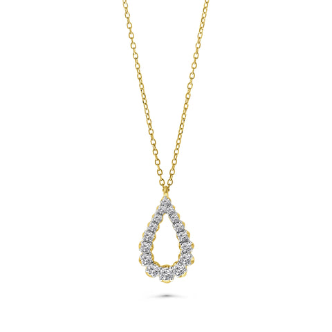 Colier din aur galben cu diamant cultivat în laborator N138-PD28940-LG-Y