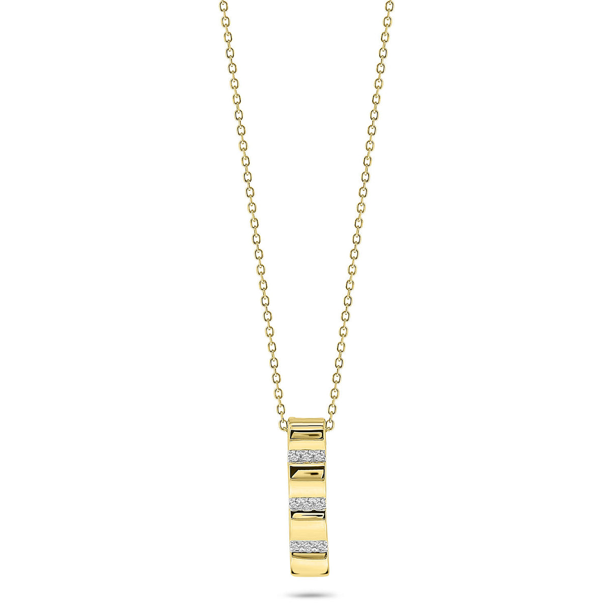 Colier fantezie din aur galben cu diamante N138-PD29803-Y