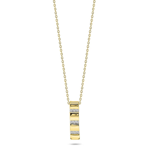 Colier fantezie din aur galben cu diamante N138-PD29803-Y