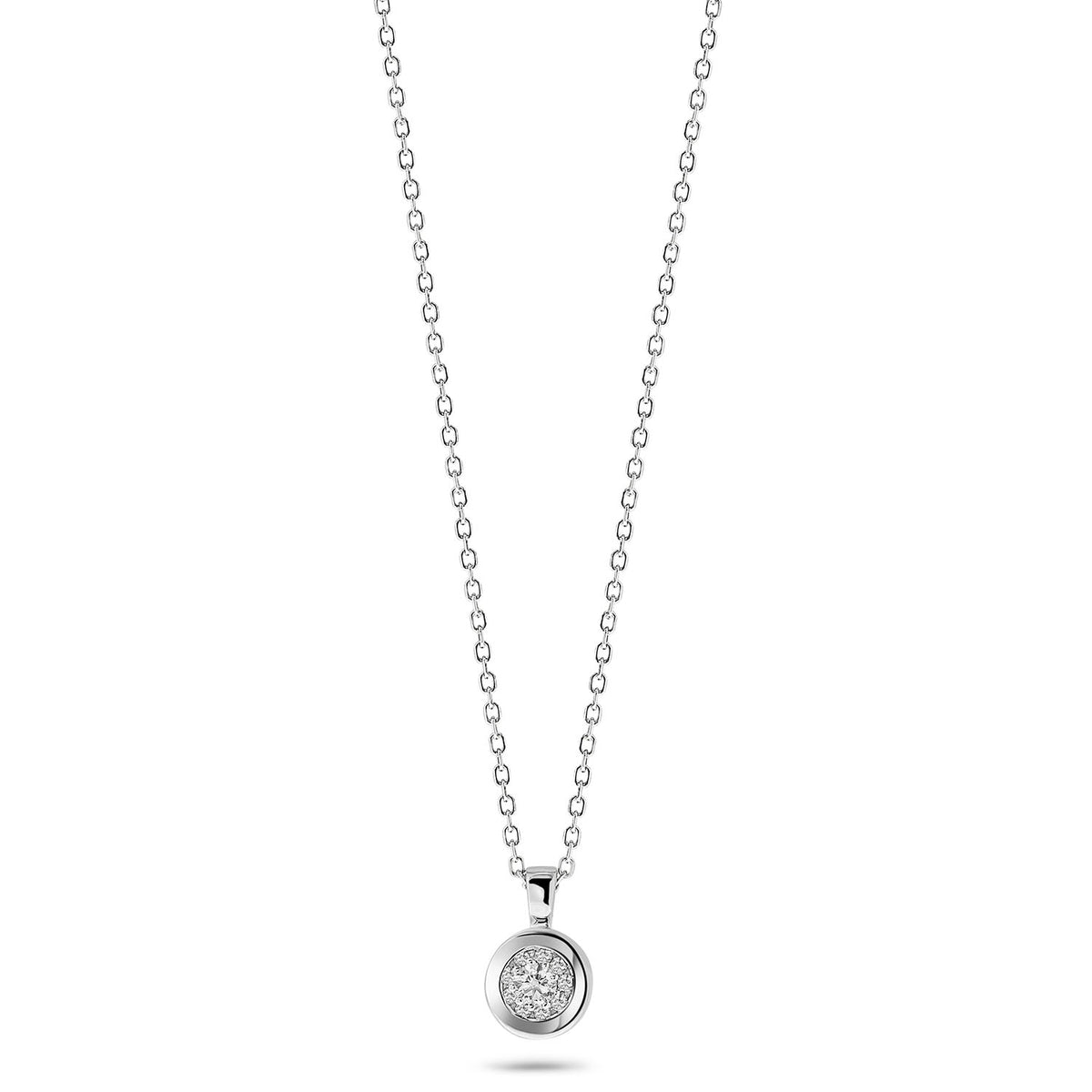 Colier rotund din aur alb cu diamante N138-PD29813-W