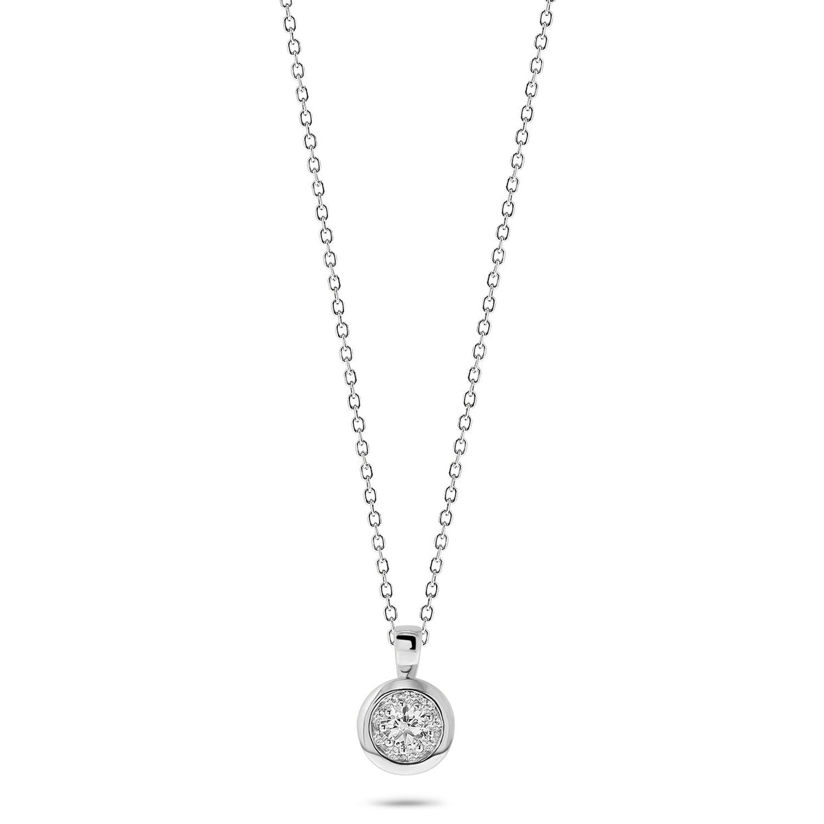 Colier rotund din aur alb cu diamante N138-PD29816-W