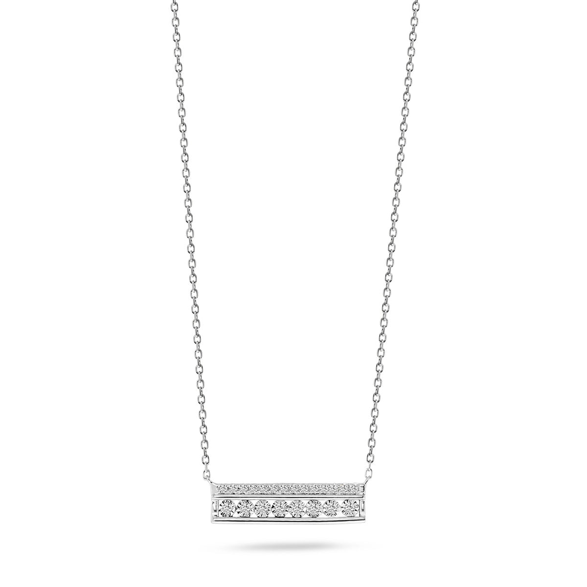 Colier din aur alb cu diamante N138-PD30288-W