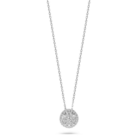 Colier din aur alb cu diamante cultivate în laborator N159-3266909000355-LG-W