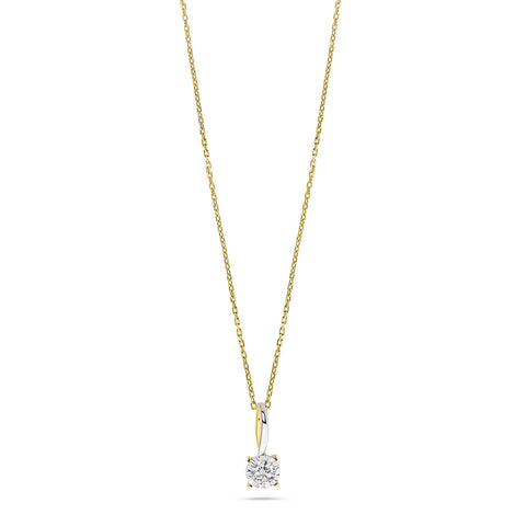 Colier din aur bicolor cu diamante cultivate în laborator