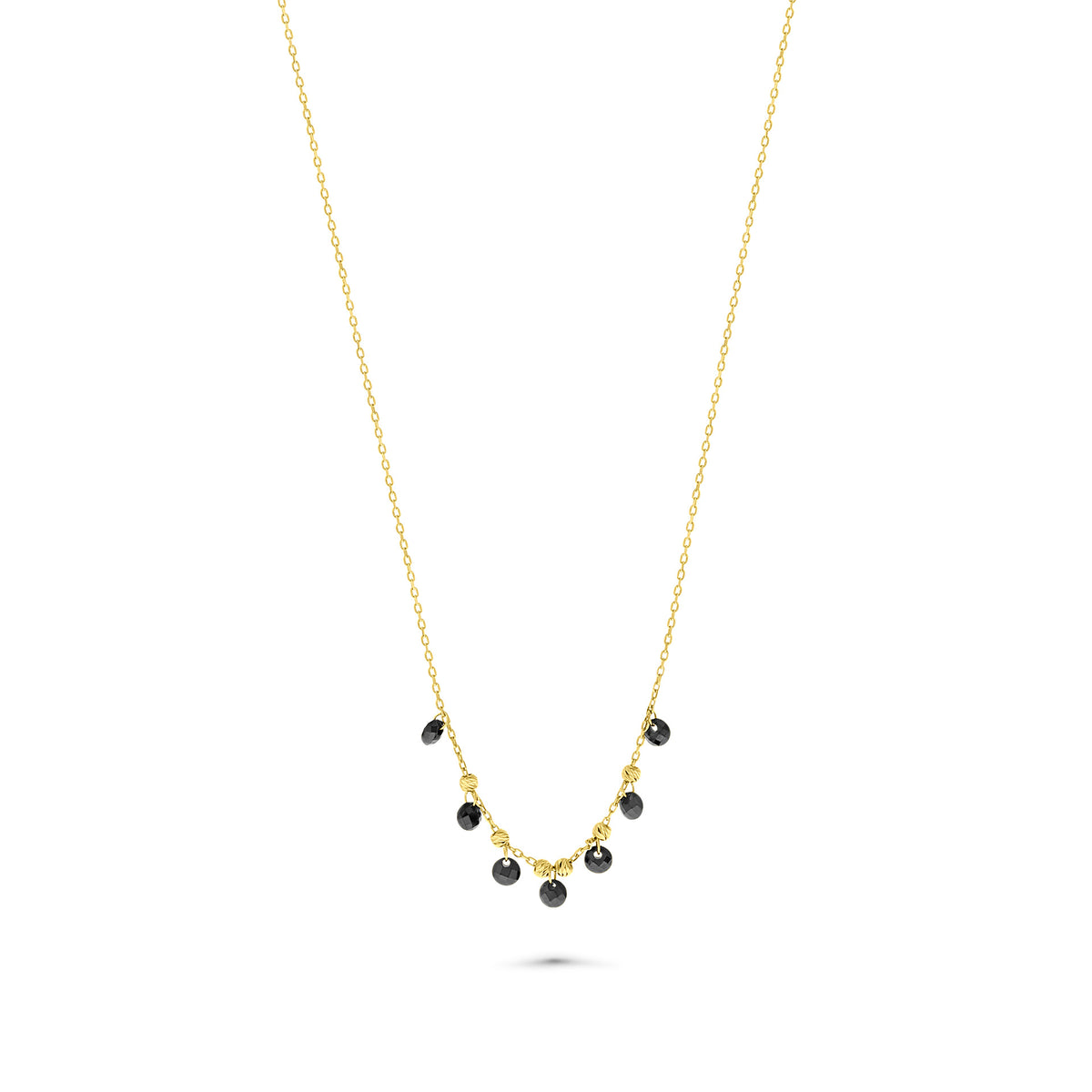 Colier din aur galben cu zirconiu negru N173-09CA1289BI4301SR-430-Y