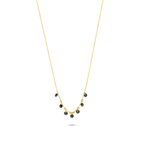 Colier din aur galben cu zirconiu negru N173-09CA1289BI4301SR-430-Y