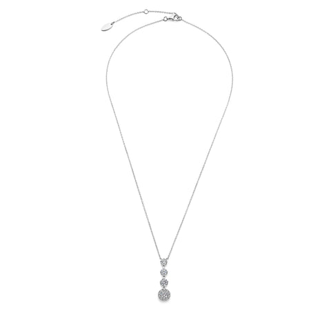 Colier din argint cu pandantiv din zirconiu - 136C0395