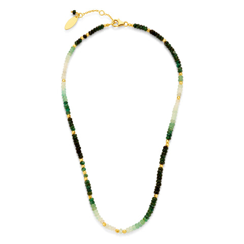 Colier de margele cu pietre de smarald - 163C0159