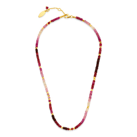 Colier de margele cu pietre de rubin - 163C0160