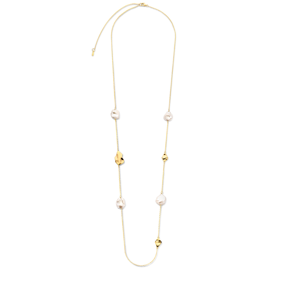 Colier placat cu aur cu perle 164C0063