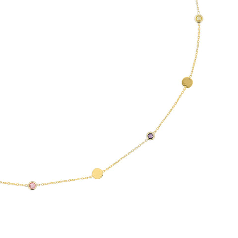 Colier din aur galben cu zirconiu