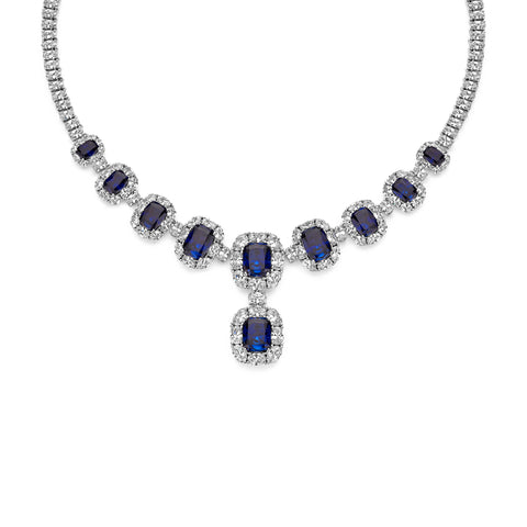 Colier din argint sterling cu zirconiu albastru - HB21N1932ABL