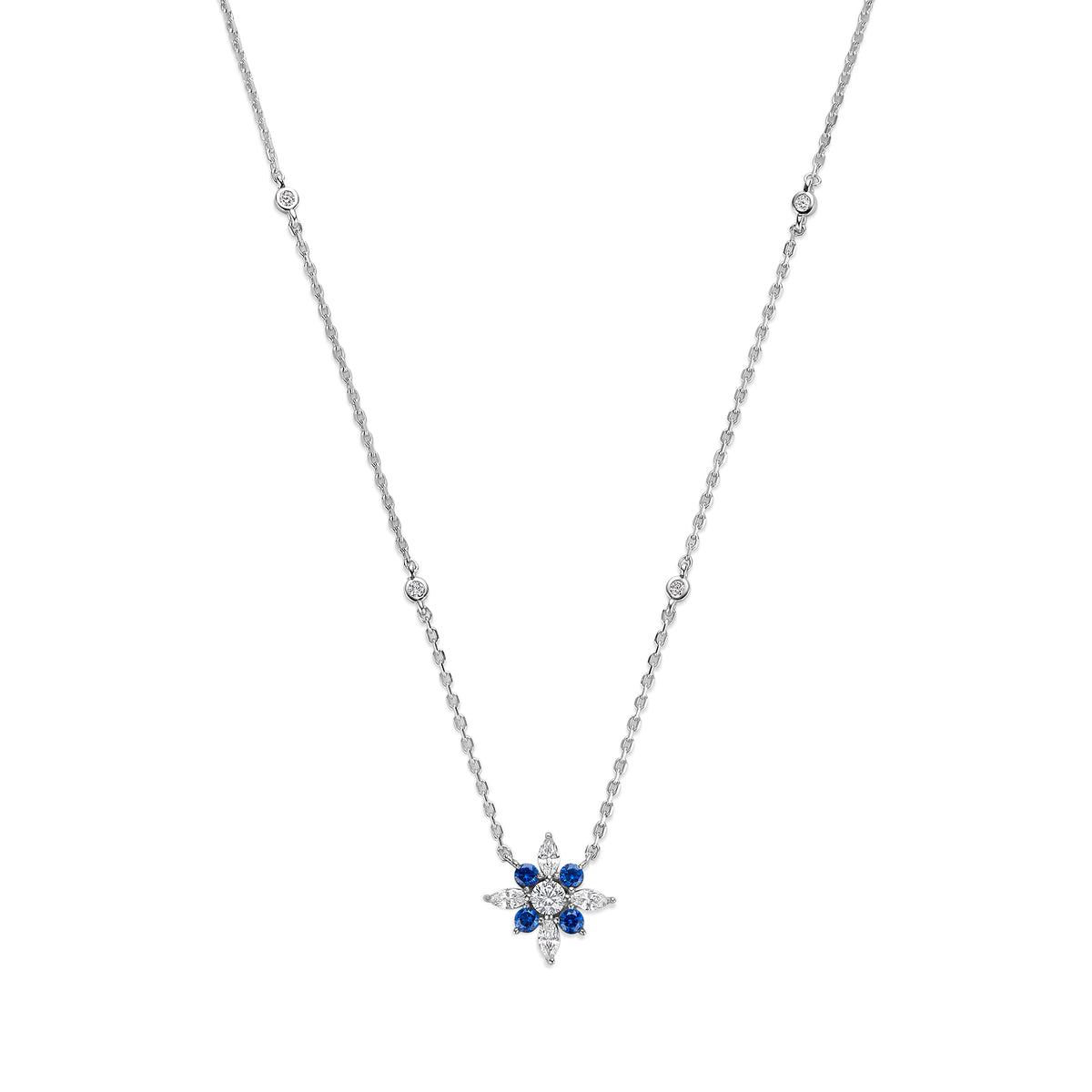 Colier din argint sterling cu zirconiu albastru - HB22N0912ABL
