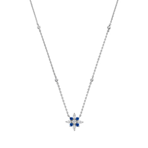 Colier din argint sterling cu zirconiu albastru - HB22N0912ABL