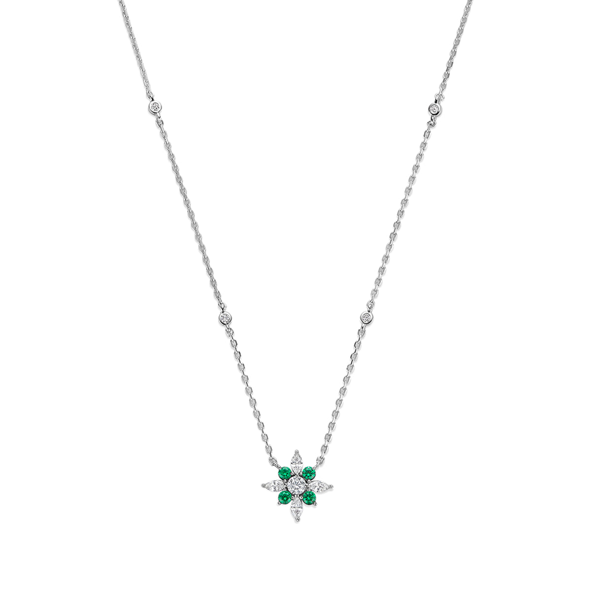 Colier din argint sterling cu zirconiu verde - HB22N0912AG